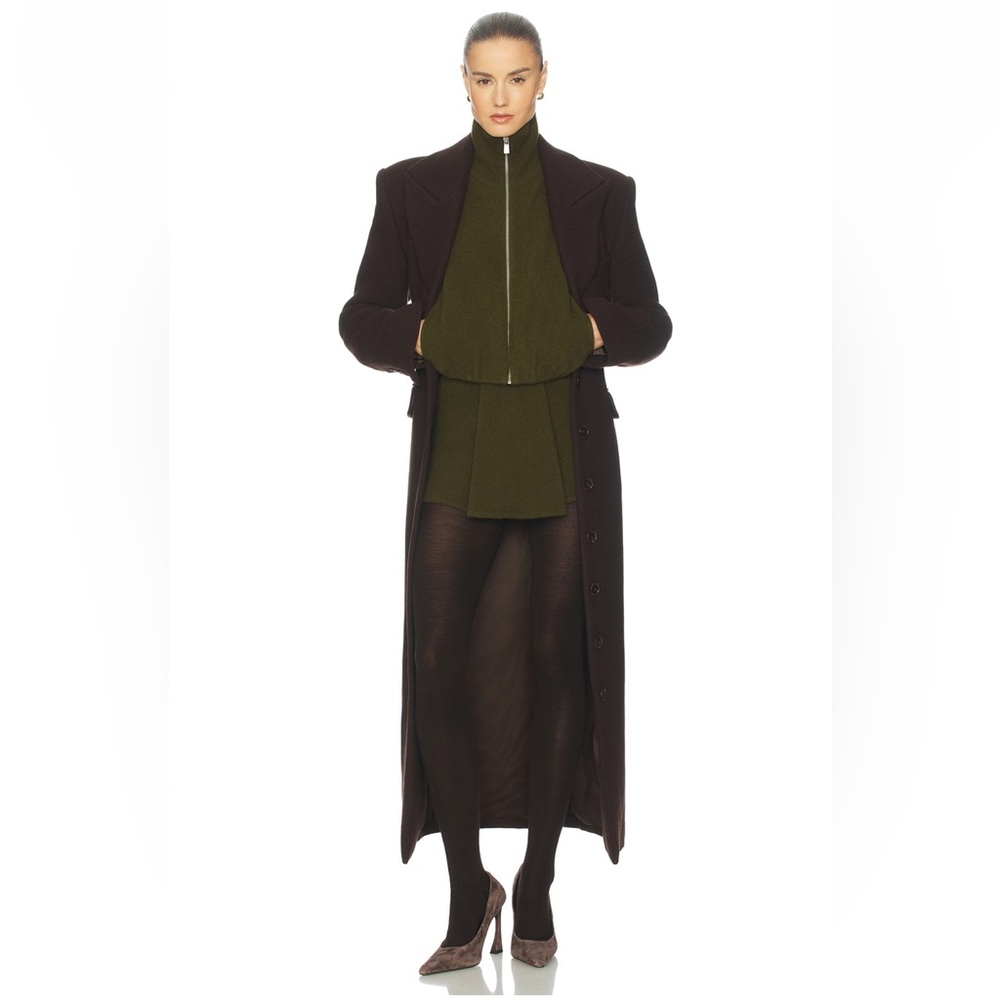 HELSA Josefine Knit Oversized Bomber & Josefine Knit Skirt in Olive - Picture 4 of 13